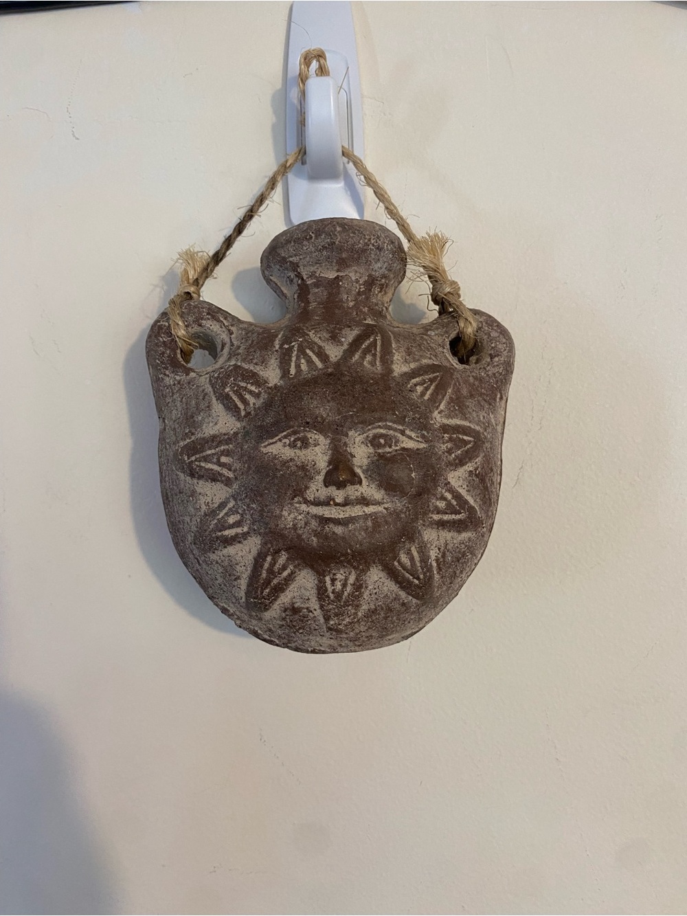 Rustic Sun Face Hanging Wall Art made in Mexico Folk Art 90s style Handmade